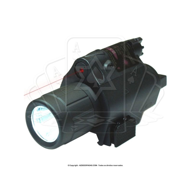 Lanterna Tática com Laser para Pistolas Policiais