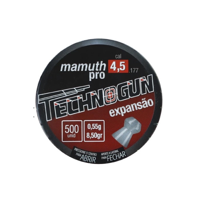 Chumbinho Technogun Mamuth Pro EXPANSÃO 4,5  500 Pçs