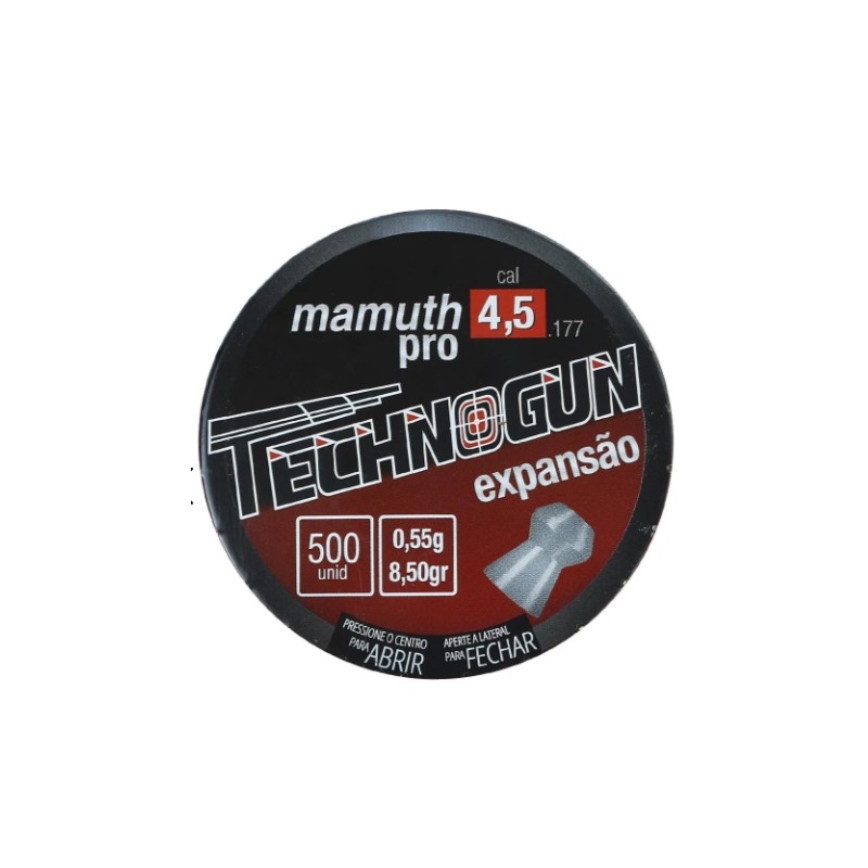 Chumbinho Technogun Mamuth Pro EXPANSÃO 4,5  500 Pçs