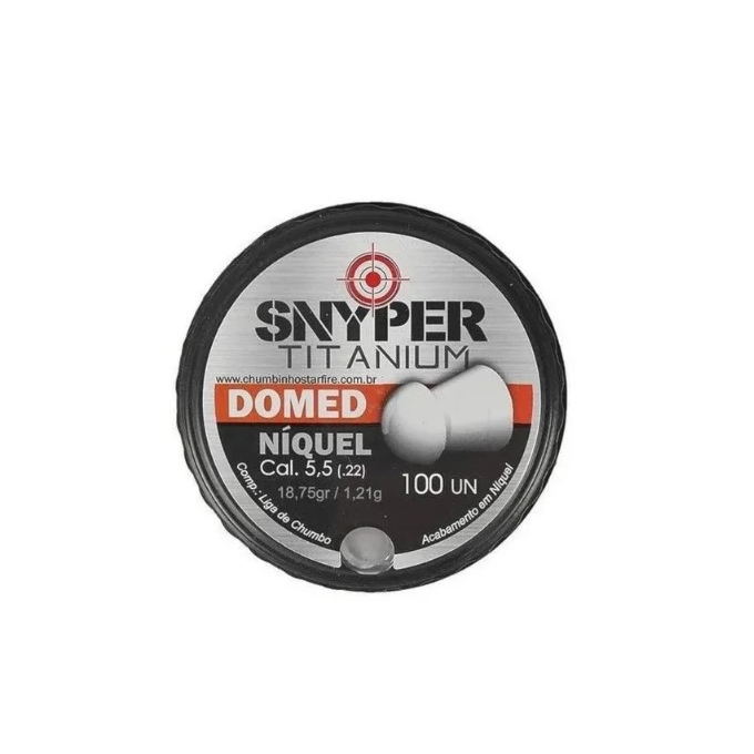 Chumbinho Snyper T. Domed 5,5 Mm Niquel C/100Un