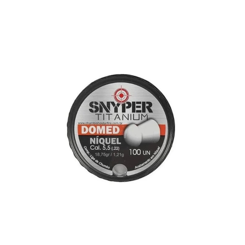 Chumbinho Snyper T. Domed 5,5 Mm Niquel C/100Un