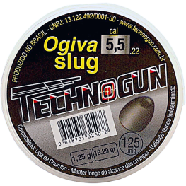 Chumbinho Technogun Ogiva Slug 5.5mm (.22) - 125un