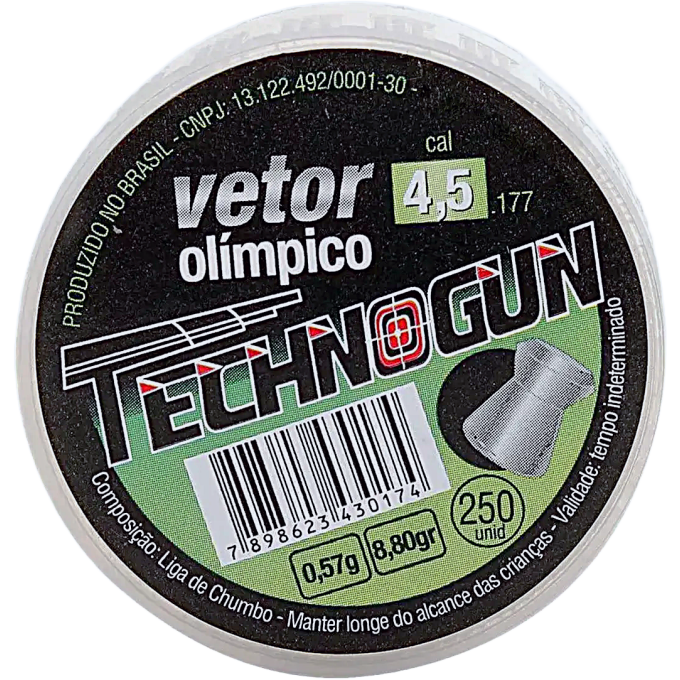Chumbinho Technogun Vetor Olímpico 4.5mm - 250Un