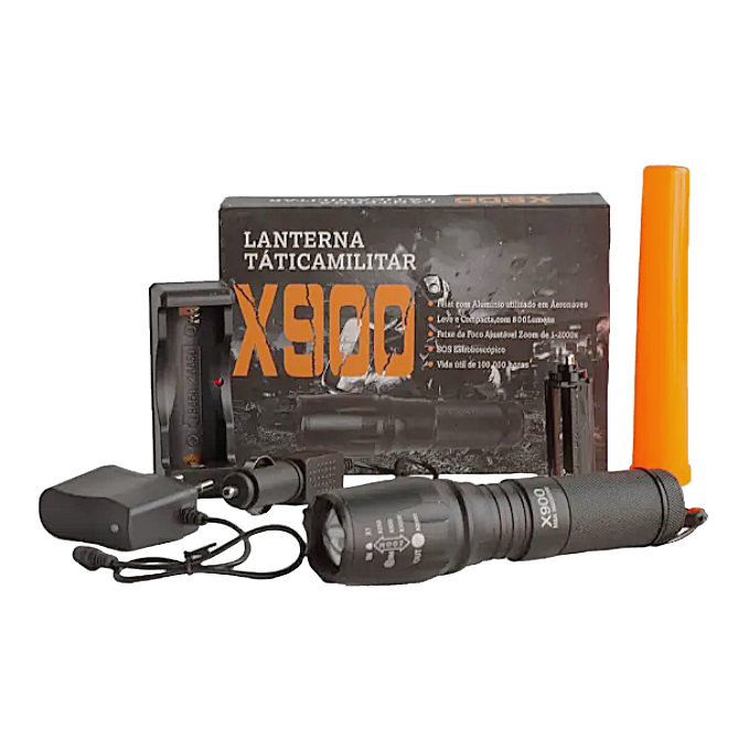 Lanterna Tática Brillante Torcia X900